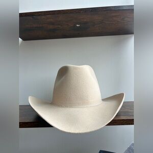 Stetson Pony Express Wool Felt Cowboy Hat Size 7 1/2 Western Ranch Rodeo Beige